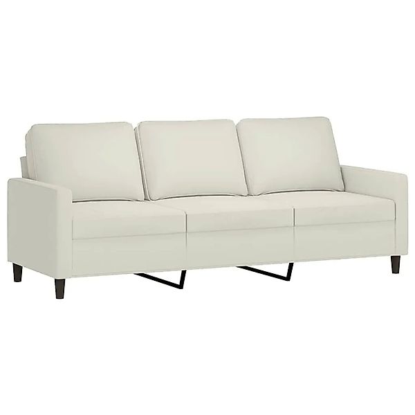 vidaXL 3-Sitzer-Sofa Creme 180 cm Samt 359217 günstig online kaufen