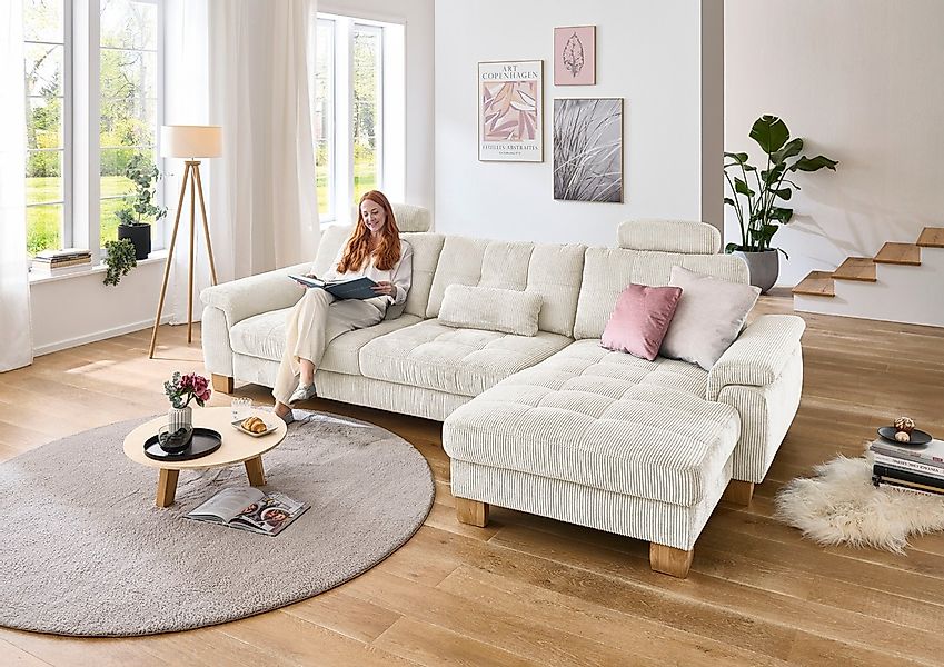 Die PlanBar Ecksofa "PP-LA19101 L-Form, Breite 316 cm" wahlweise mit Bettfu günstig online kaufen