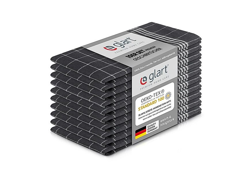 Glart Geschirrtuch 48GI2 10 St. Geschirrtücher Küchentücher 50x70 cm 100% B günstig online kaufen