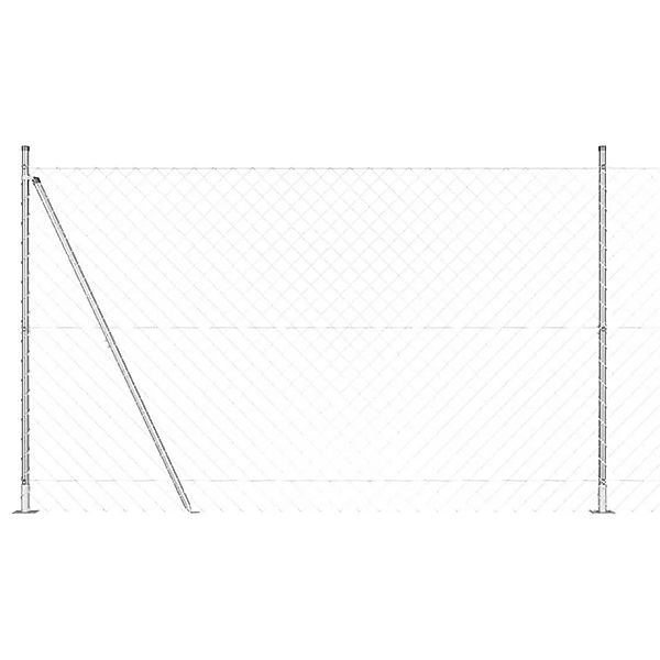vidaXL Zaunpfosten Silber 10 x 1,4 m 60 x 60 mm Netz Stahl 3351295 günstig online kaufen