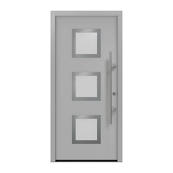 EcoStar Haustür Isopro Secur IPS 810S Weißaluminium 110 cm x 210 cm DIN R günstig online kaufen