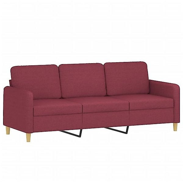 vidaXL Sofa, 3-Sitzer-Sofa Weinrot 180 cm Stoff günstig online kaufen