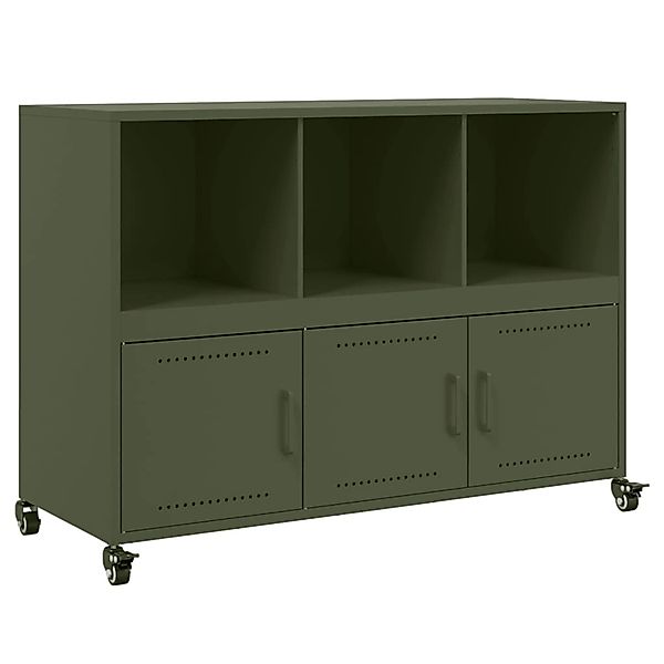 vidaXL Sideboard Olivgrün 100,5x39x72 cm Stahl 846738 günstig online kaufen