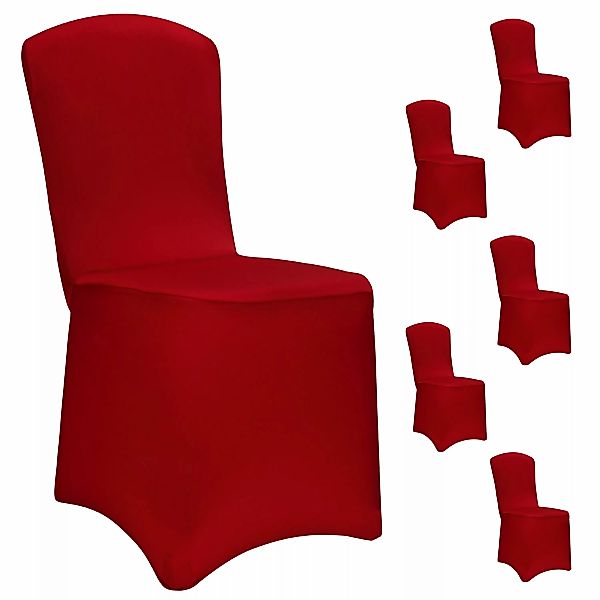 Stuhlhusse 6er-Set Bordeaux OEKO-TEX® günstig online kaufen