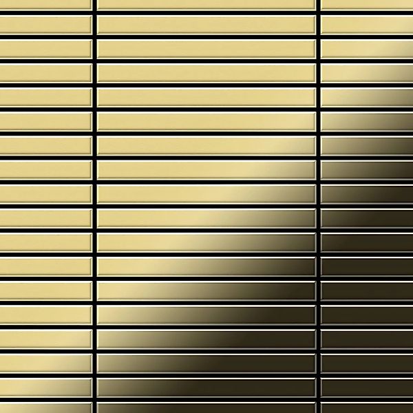 ALLOY Mosaik Fliese Massiv Metall Messing Gewalzt Gold 1,6mm Stark Linear-b günstig online kaufen