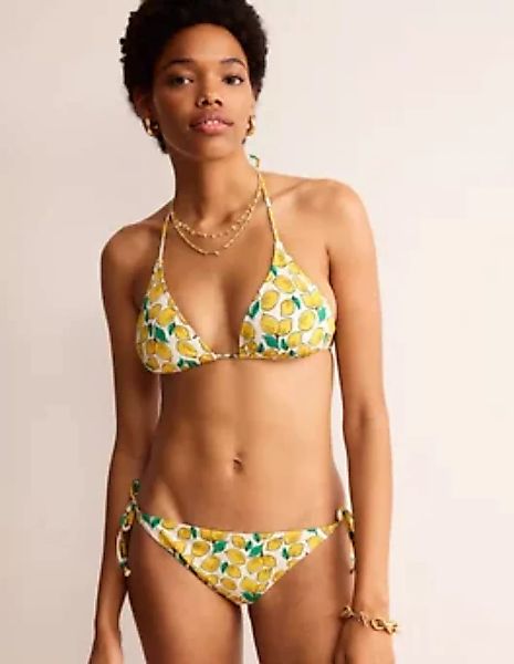 Symi Bikinihose zum Binden Damen Boden, Naturweiß, Zitronen günstig online kaufen