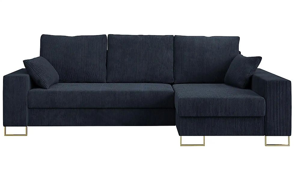 Ecksofa mit Schlaffunktion Dorain ¦ blau ¦ Maße (cm): B: 242 H: 85 Polsterm günstig online kaufen