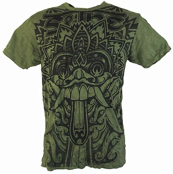 Guru-Shop T-Shirt Sure Herren T-Shirt Dragon - olive Goa Style, Festival, a günstig online kaufen