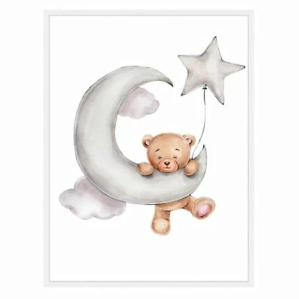 Milan Moon Wandbild Baby Bär weiß Gr. 40 x 50 günstig online kaufen