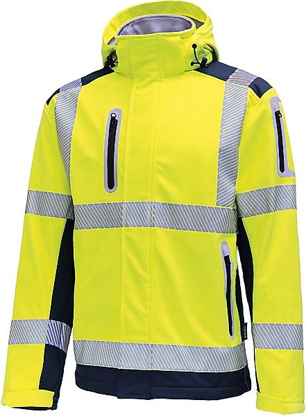 vizwell Softshelljacke Warnschutz Sicherheitsjacke warnorange warngelb mit günstig online kaufen