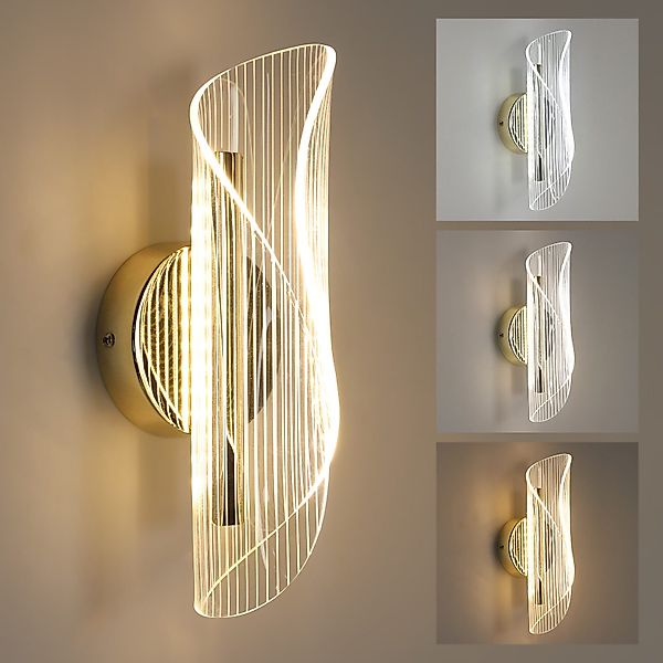 Goeco LED Wandleuchte Schlichte LED Lampe,Schlafzimmer günstig online kaufen