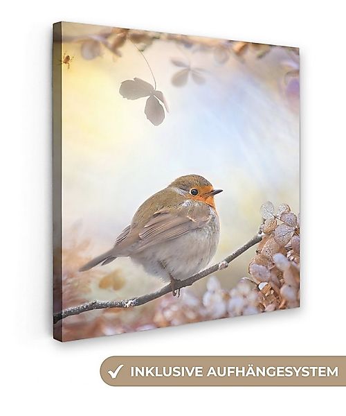 OneMillionCanvasses® Leinwandbild Vogel - Zweig - Blätter - Abstrakt, Fotod günstig online kaufen