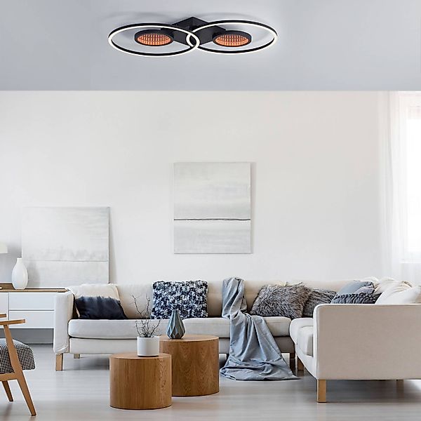 JUST LIGHT Deckenleuchte TUNEL, LED fest integriert, warmweiß - kaltweiß günstig online kaufen