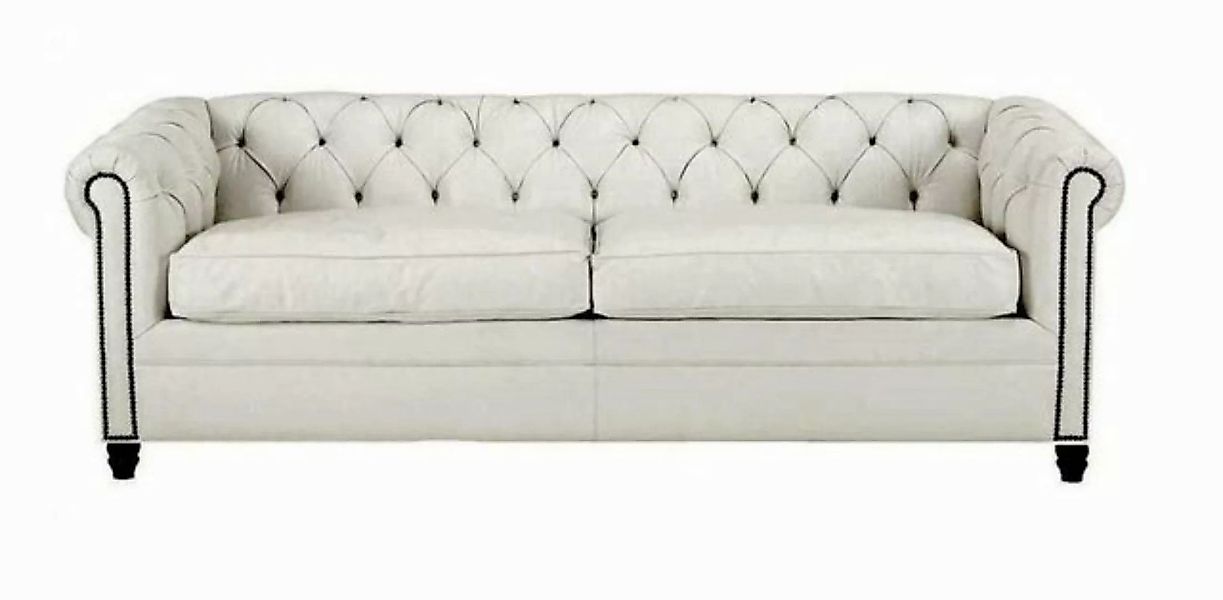 JVmoebel Sofa Weiß Chesterfield Modern Design Dreisitzer Couchen Leder, Mad günstig online kaufen