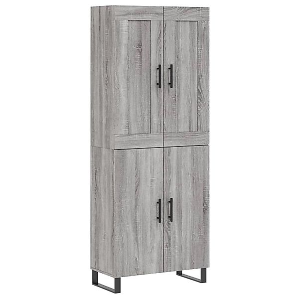 vidaXL Highboard Grau Sonoma 69,5x34x180 cm Holzwerkstoff 3199583 günstig online kaufen