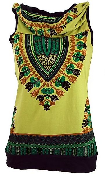 Guru-Shop T-Shirt Kapuzen Dashiki Tank Top, Goa Festivaltop - lemon Hippie, günstig online kaufen