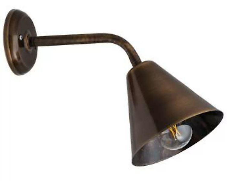 Wandlampe Messing Schirm Ø16cm DANAE Schlafzimmer günstig online kaufen