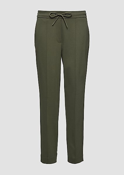 s.Oliver 7/8-Hose Interlock-Jogpant in Twilloptik Ziernaht günstig online kaufen