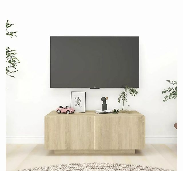 vidaXL TV-Schrank TV-Schrank Sonoma-Eiche 100x35x40 cm Spanplatte Lowboard günstig online kaufen