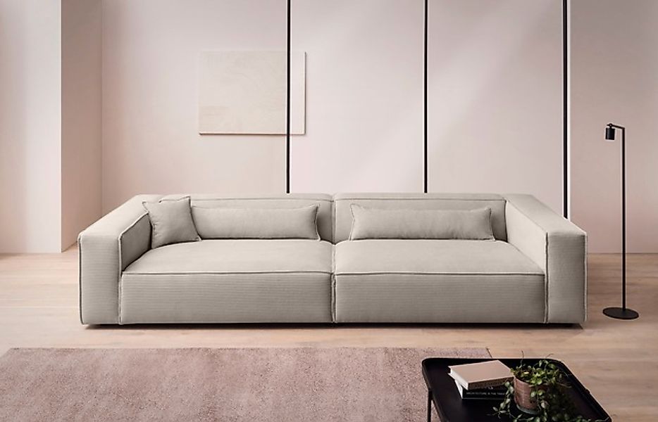 LeGer Home by Lena Gercke 3-Sitzer »PIARA XXL, Sofa mit Kedernaht in Cord, günstig online kaufen