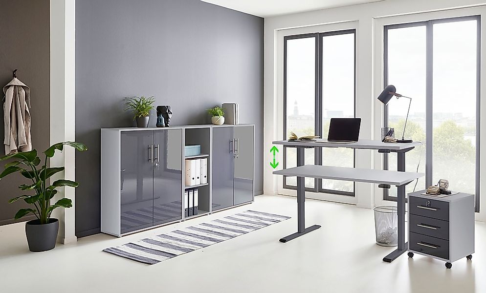 BMG Möbel Büromöbel-Set "Tabor", (Set, 5 tlg.), mit elektrisch höhenverstel günstig online kaufen