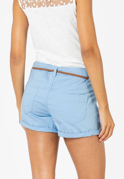SUBLEVEL Chinoshorts Damen Stretch-Shorts mit Flechtgürtel günstig online kaufen