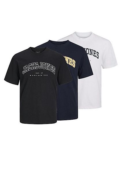 Jack & Jones T-Shirt JACK & JONES Male T-Shirt 3er-Pack Logo Rundhals T-Shi günstig online kaufen