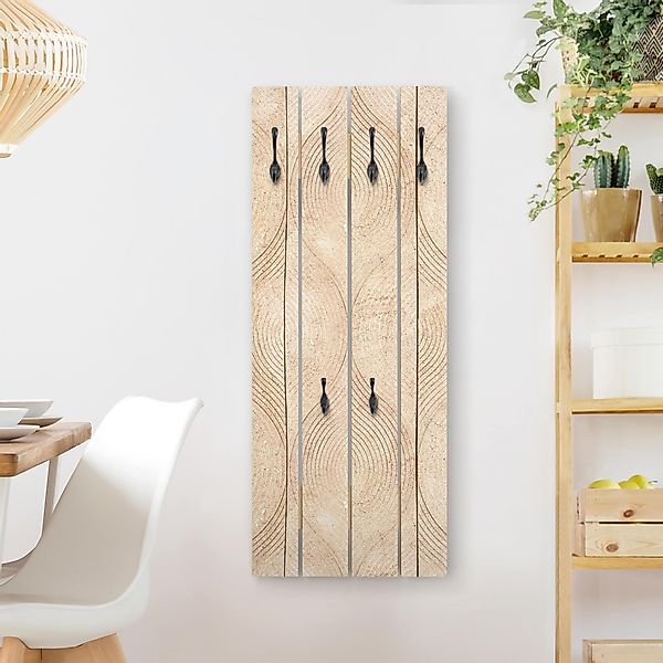 Wandgarderobe Beige Stein Ornamentik günstig online kaufen