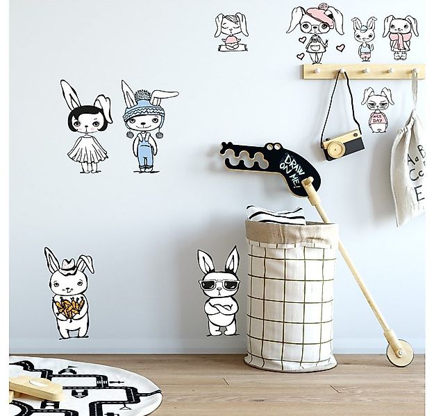 Sunnywall Wandtattoo Cool Rabbit - coole Hasen - Wandtattoo – Kinderzimmer günstig online kaufen