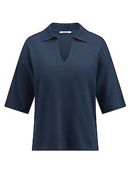 Polo-Pullover Peter Hahn blau günstig online kaufen