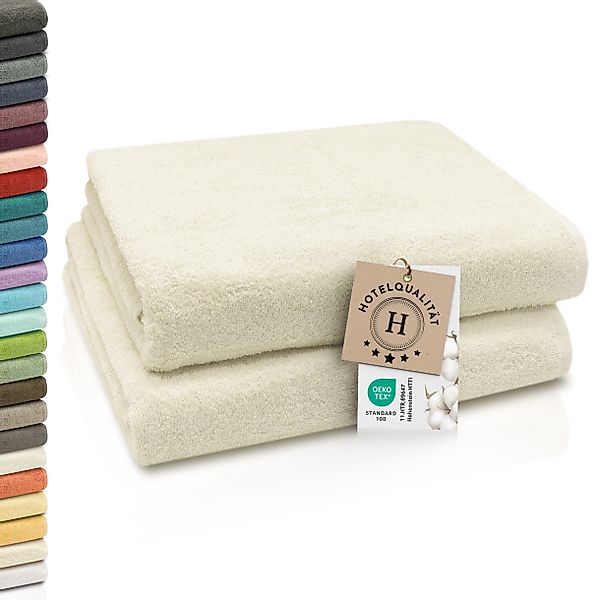 ZOLLNER Badetücher, Walkfrottier (2-St), Längssäume mit günstig online kaufen