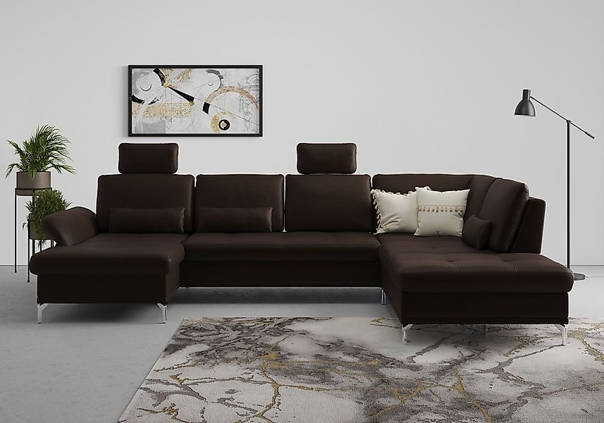 Home affaire Wohnlandschaft "Palm Beach U-Form" Federkern, mit Sitztiefenve günstig online kaufen