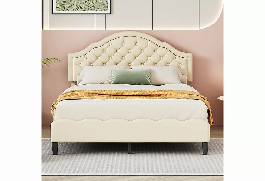 SOFTWEARY Polsterbett mit Lattenrost (140x200 cm), Doppelbett mit gepolster günstig online kaufen