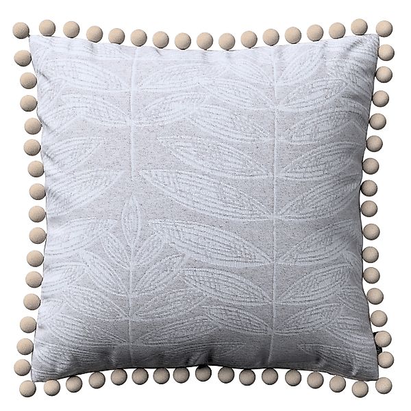 Kissenhülle Wera mit Bommeln, weiß-grau, 45 x 45 cm, Sunny (143-84) günstig online kaufen