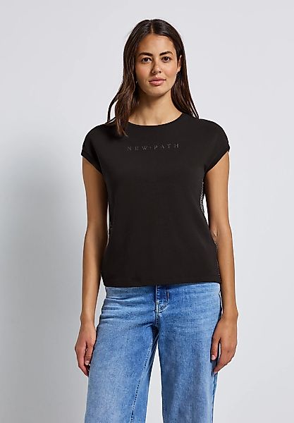 STREET ONE T-Shirt, mit Glitzer-Wording-Print günstig online kaufen