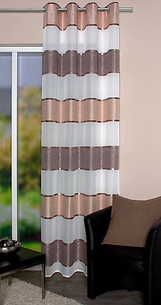 HOME WOHNIDEEN Vorhang "WALTERS" Ösen 1 Stk. tlg. HxB: 245x140, Querstreife günstig online kaufen