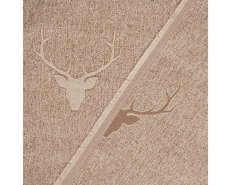 SCHÖNER LEBEN. Stoff Dekostoff Landhausstoff Wendestoff Hirschkopf Geweih b günstig online kaufen