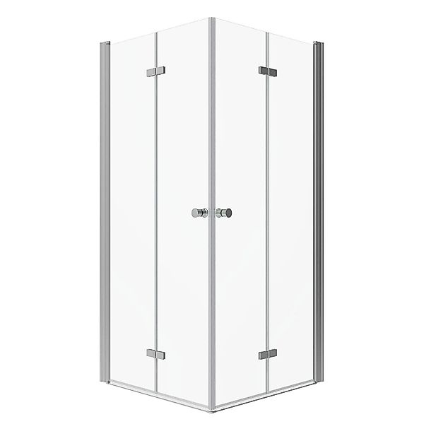 Aquabatos Duschkabinen Falttür Eckdusche 70 x 75 x 187 cm Chromoptik Badezi günstig online kaufen