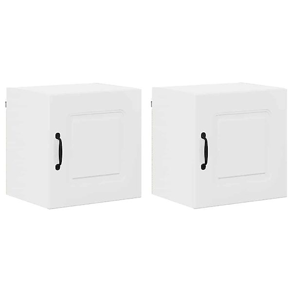 vidaXL Küchenwandschrank mit Tür 2 Stk Hochglanz Weiß 40 x 31 x 40 cm 88452 günstig online kaufen