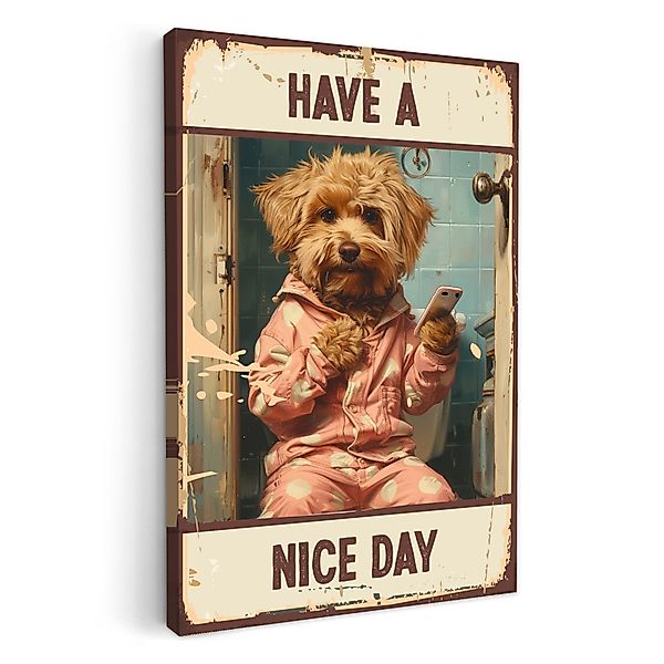 OneMillionCanvasses® Leinwandbild Zitat - Hund - günstig online kaufen