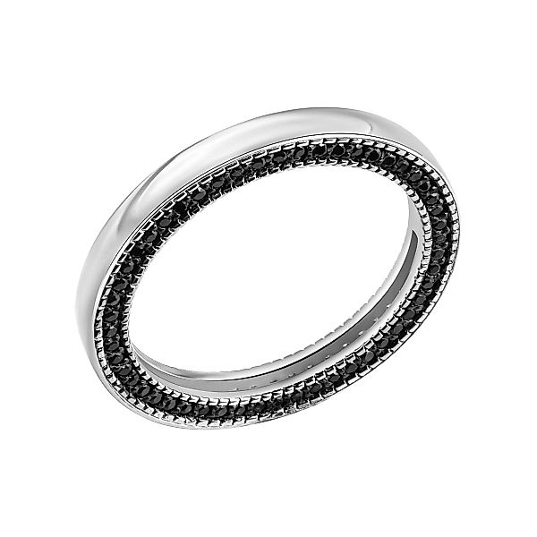 CELESTA Fingerring "925 Silber mit schwarzen Zirkoniasteinen" günstig online kaufen