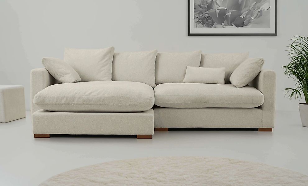 Home affaire Ecksofa "Coray", Breite 266 cm, extra weich und kuschelig, mit günstig online kaufen