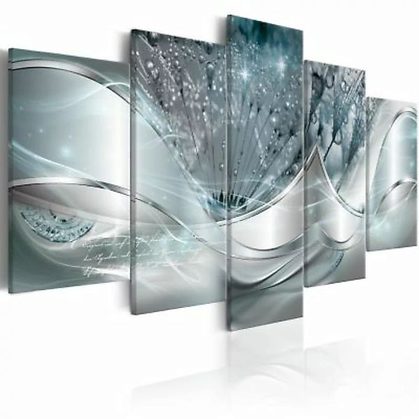 artgeist Wandbild Sparkling Dandelions (5 Parts) Blue Wide silber-kombi Gr. günstig online kaufen