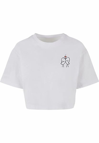 Merchcode T-Shirt "Merchcode Ladies Hugs & Love - Birds Love Short Oversize günstig online kaufen