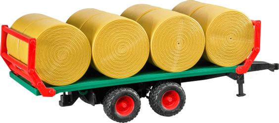 Bruder® Spielzeug-Traktor Ballentransportanhänger mit 8 Rundballen günstig online kaufen