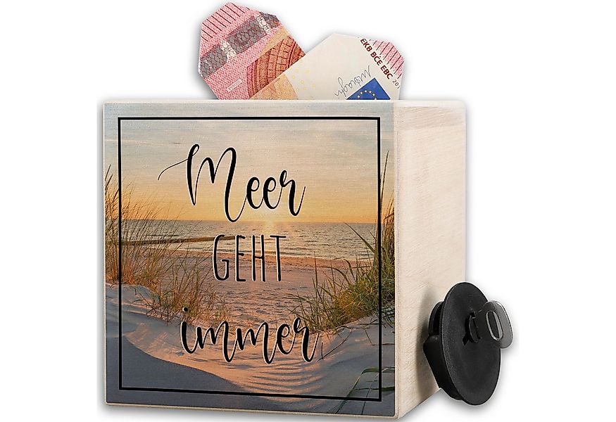 Shirtracer Spardose Meer Geht Immer I Urlaubskasse I Urlaub Spardose Holz, günstig online kaufen