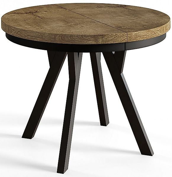 Alpi-Möbel Esstisch Wohnzimmertisch - Ausziehbarer runder Tisch 80-120 cm - günstig online kaufen