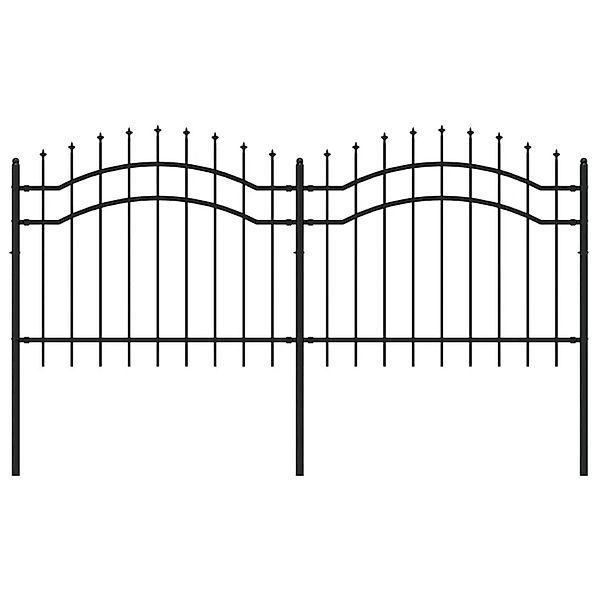 vidaXL Gartenzaun mit Speerspitze Schwarz 239 x 100 cm Pulverbeschichteter günstig online kaufen