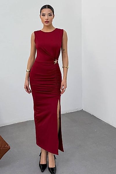 WOMAN VISION Midikleid Burgunderrotes, drapiertes und günstig online kaufen