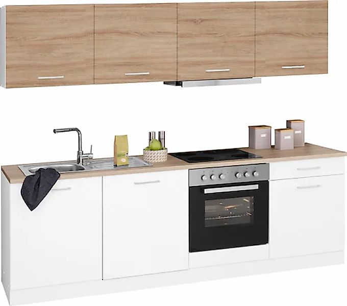 KOCHSTATION Küchenzeile »KS-Visby« mit E-Geräten, Breite 240 cm inkl. Gesch günstig online kaufen